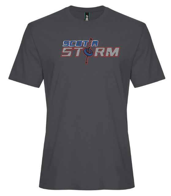 Scotia Storm Ringette - Storm Grey Scotia Storm Ring Spun T-Shirt (Full Chest)