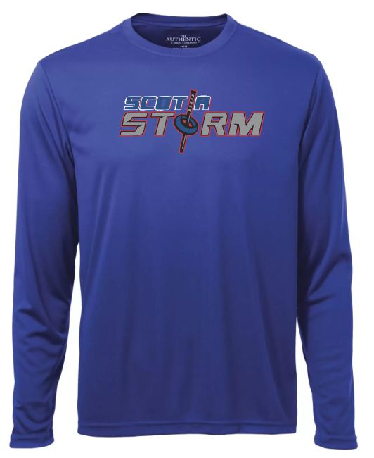Scotia Storm Ringette - Royal Blue Scotia Storm Long Sleeve Moist Wick (Full Chest)