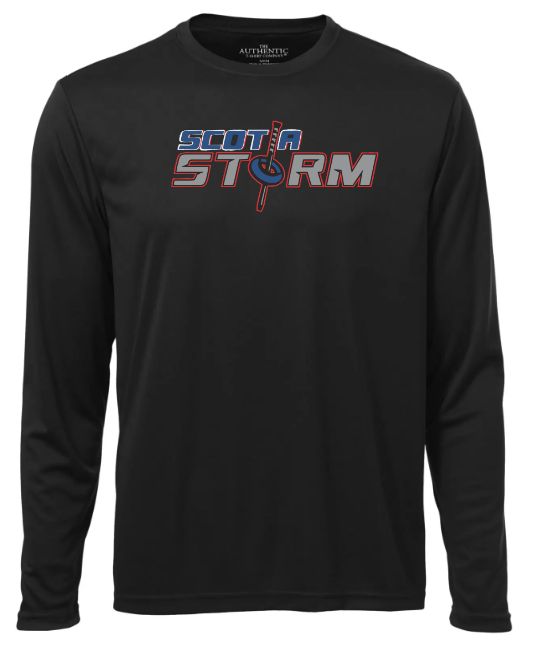 Scotia Storm Ringette - Black Scotia Storm Long Sleeve Moist Wick (Full Chest)