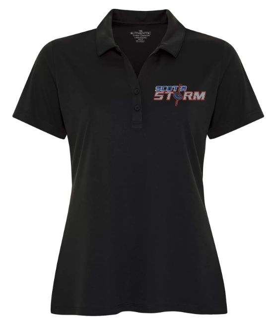 Scotia Storm Ringette - Black Ladies Scotia Storm Sport Shirt (Left Chest)
