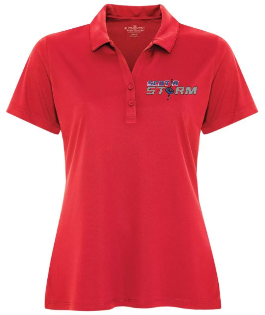 Scotia Storm Ringette - Red Ladies Scotia Storm Sport Shirt (Left Chest)