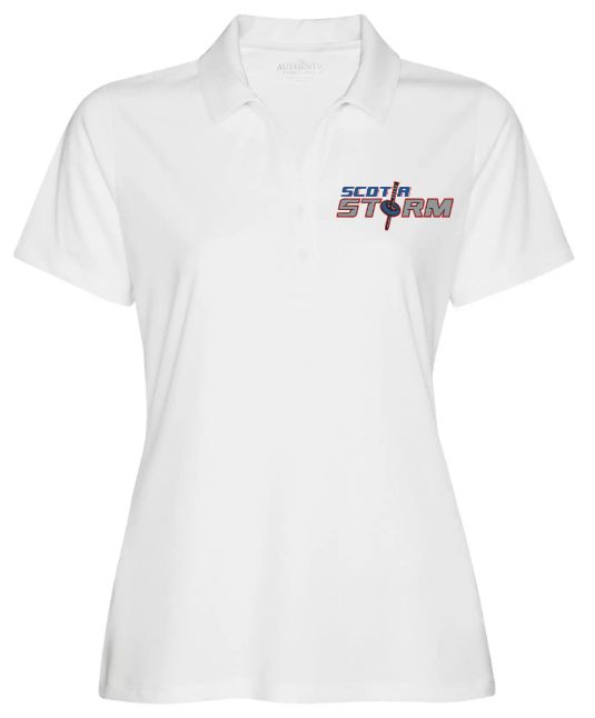 Scotia Storm Ringette - White Ladies Scotia Storm Sport Shirt (Left Chest)