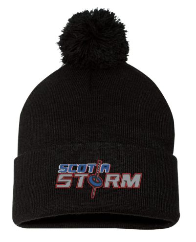Scotia Storm Ringette - Black Scotia Storm Pom-Pom Beanie