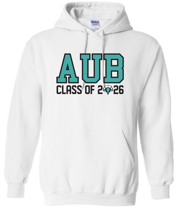 Auburn High - White AUB Class of 2026 with Eagle Hoodie
