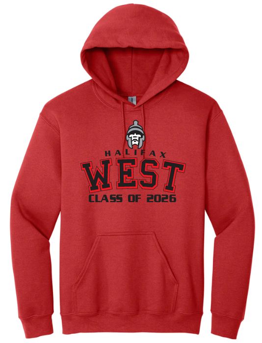 Halifax West High School  -  Red Halifax West Class of 2026 Hoodie