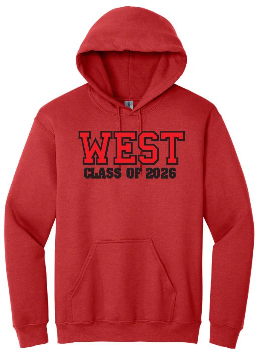 Halifax West High School  -  Red West Class of 2026 Hoodie