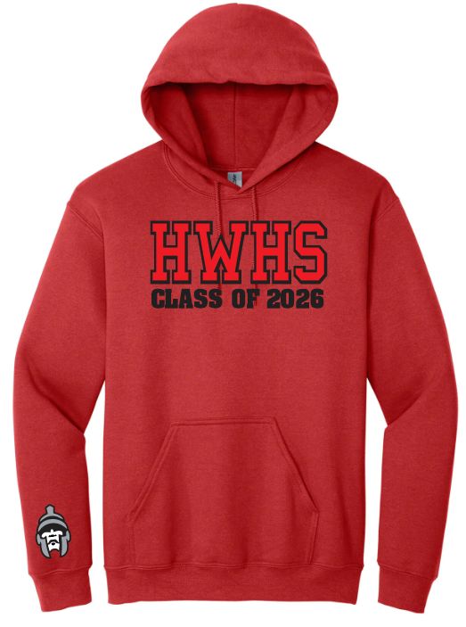 Halifax West High School  -  Red HWHS Class of 2026 Hoodie