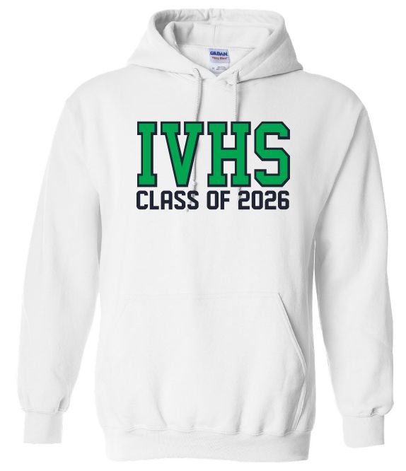 Island View High School - White IVHS Class of 2026 Hoodie