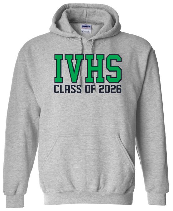 Island View High School - Sport Grey IVHS Class of 2026 Hoodie