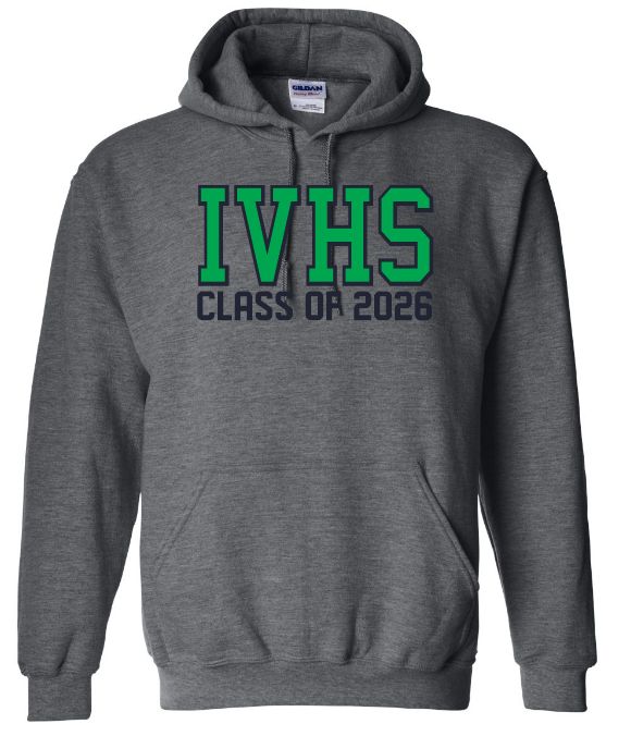 Island View High School - Dark Heather Grey IVHS Class of 2026 Hoodie