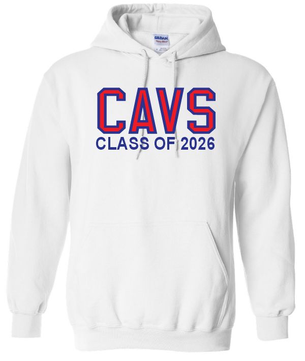 Cole Harbour High - White CAVS Class of 2026 Hoodie
