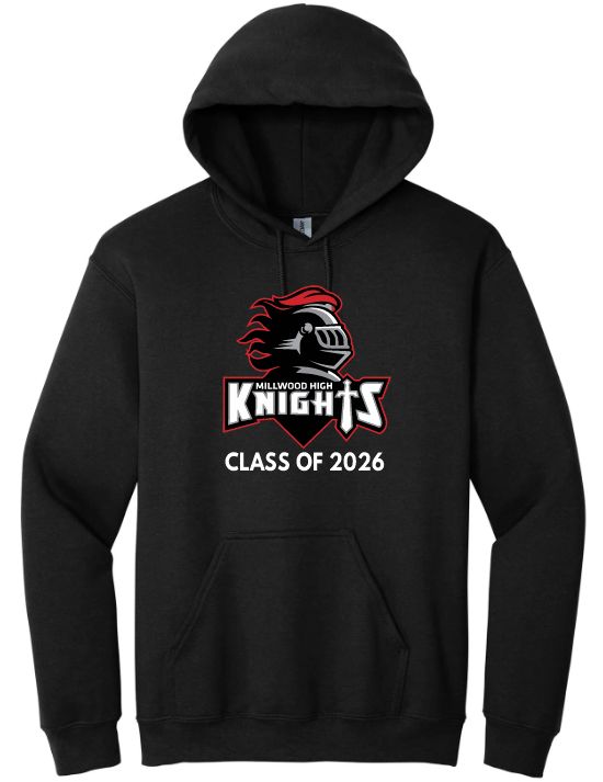Millwood High - Black Millwood High Logo Class of 2026 Hoodie (Full Chest)