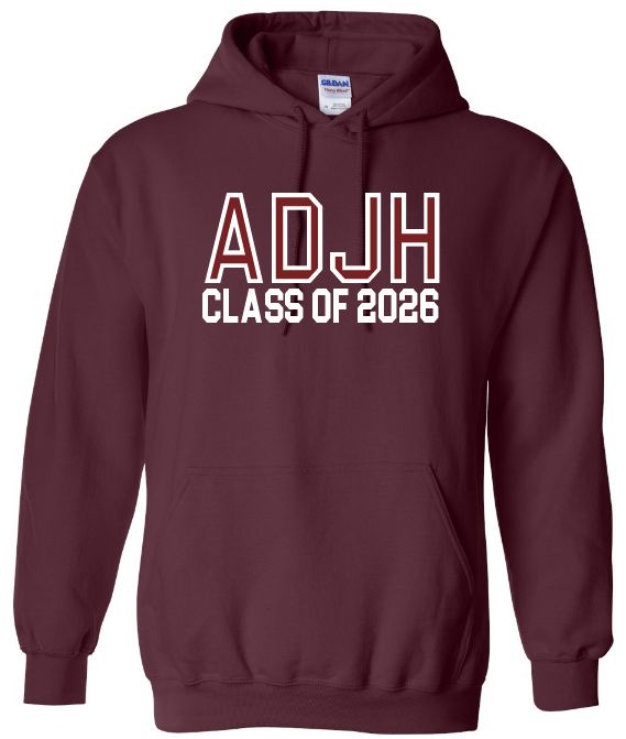 Astral Drive Junior High - Maroon Classic ADJH Class of 2026 Hoodie