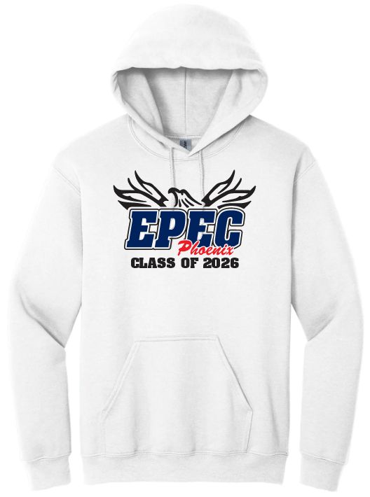 Eastern Passage Education Centre - White EPEC Logo Class of 2026 Hoodie