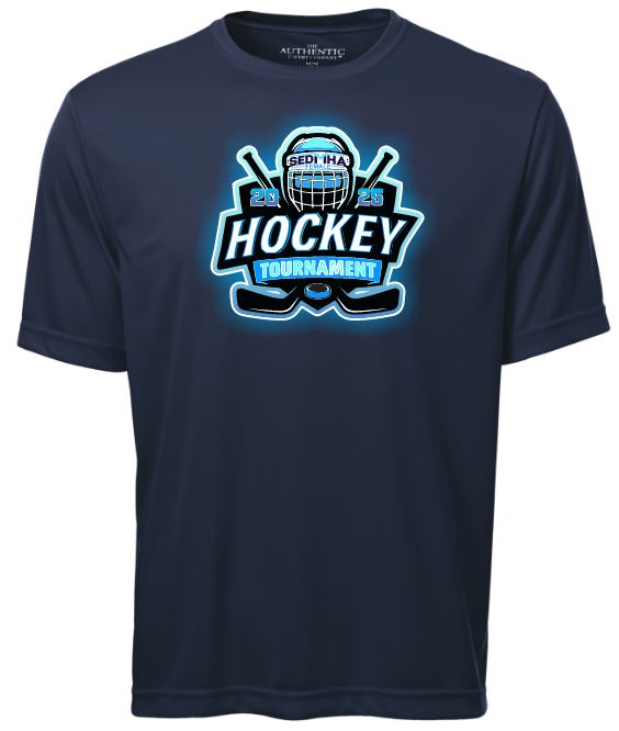 SEDMHA Female Hockey Tournament - Navy SEDMHA Short Sleeve Performance Shirt (Full Chest)