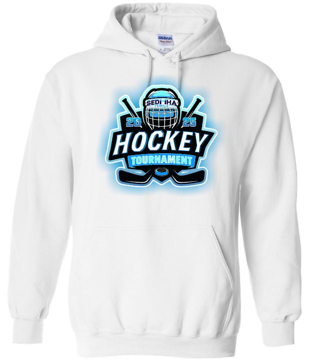 SEDMHA Female Hockey Tournament - White SEDMHA Hoodie (Full Chest)