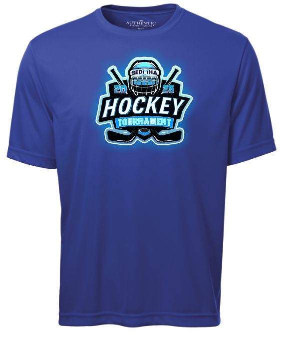 SEDMHA Female Hockey Tournament - Royal Blue SEDMHA Short Sleeve Performance Shirt (Full Chest)