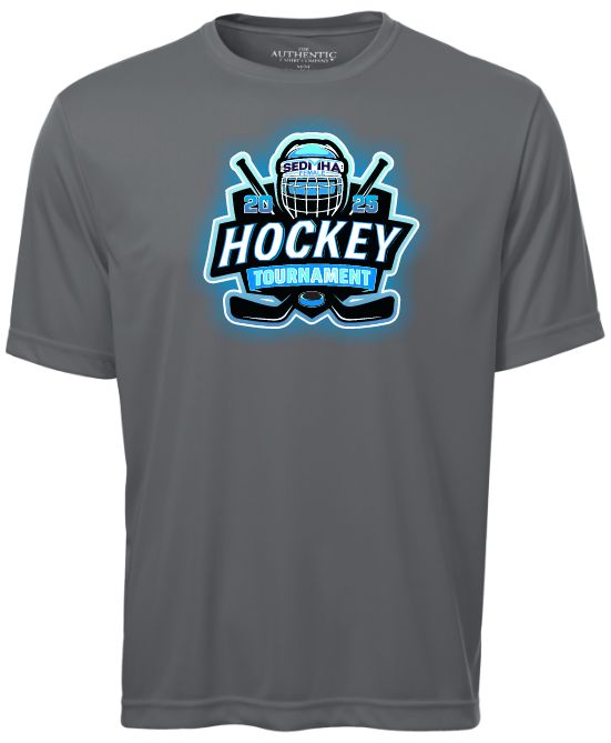 SEDMHA Female Hockey Tournament - Coal Grey SEDMHA Short Sleeve Performance Shirt (Full Chest)
