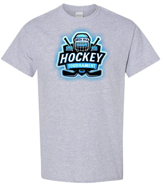 SEDMHA Female Hockey Tournament - Sport Grey SEDMHA Cotton T-Shirt (Full Chest)
