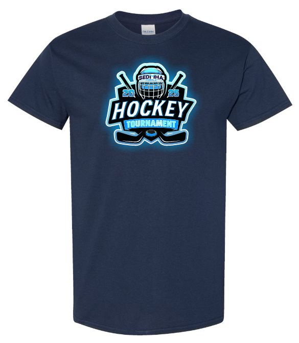 SEDMHA Female Hockey Tournament - Navy SEDMHA Cotton T-Shirt (Full Chest)