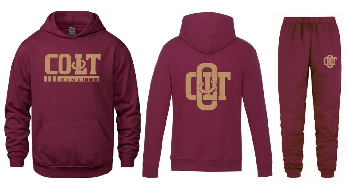 HCL - Maroon COLT Ringette Sweatsuit (Vault Hoodie &amp; Dash Sweatpants)