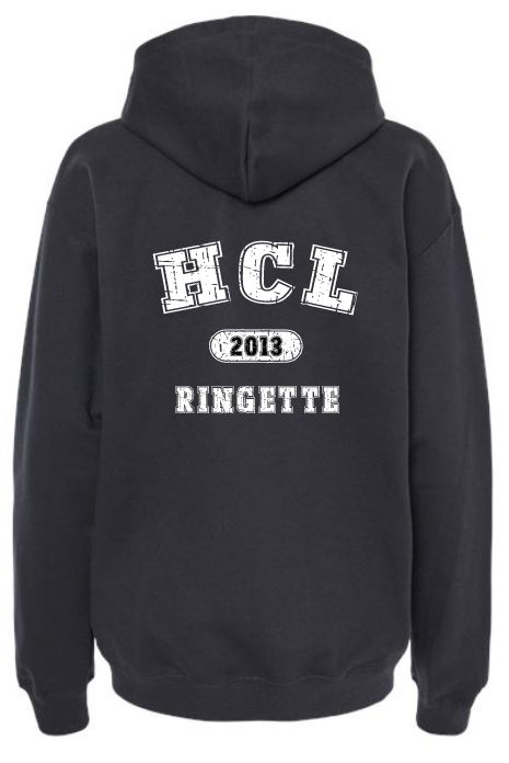 HCL - Black Softstyle HCL Ringette 2013 Hoodie (Left Chest)
