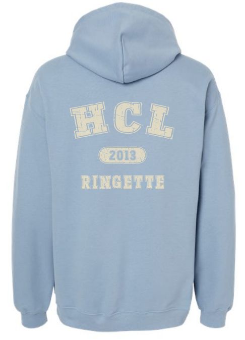 HCL - Stone Blue Softstyle HCL Ringette 2013 Hoodie (Left Chest)