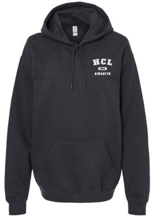 HCL - Black Softstyle HCL Ringette 2013 Hoodie (Left Chest)
