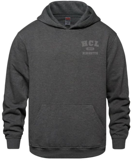 HCL - Charcoal Heather HCL Ringette 2013 Vault Hoodie (Left Chest)