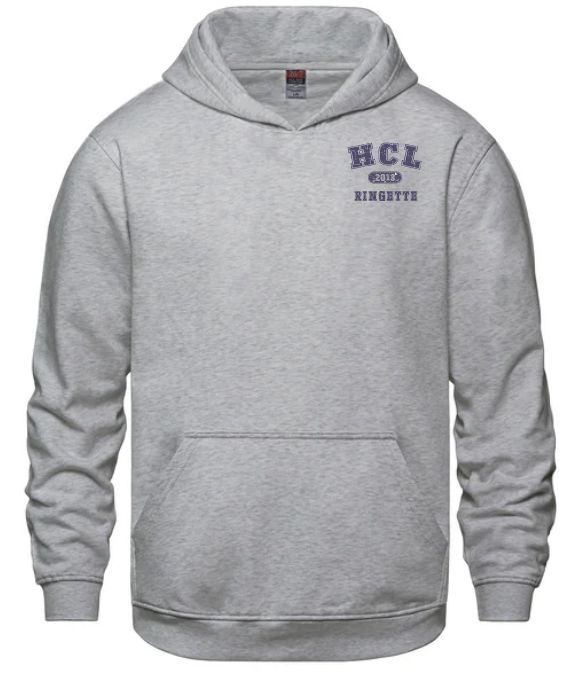 HCL - Athletic Heather Grey HCL Ringette 2013 Vault Hoodie (Left Chest)