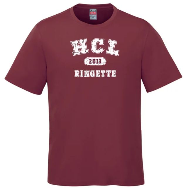 HCL - Maroon Parkour HCL Ringette 2013 T-Shirt (Full Chest)