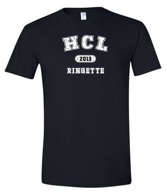 HCL - Black Softstyle HCL Ringette 2013 T-Shirt (Full Chest)