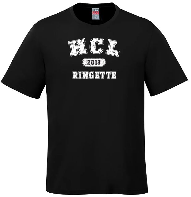 HCL - Black Parkour HCL Ringette 2013 T-Shirt (Full Chest)