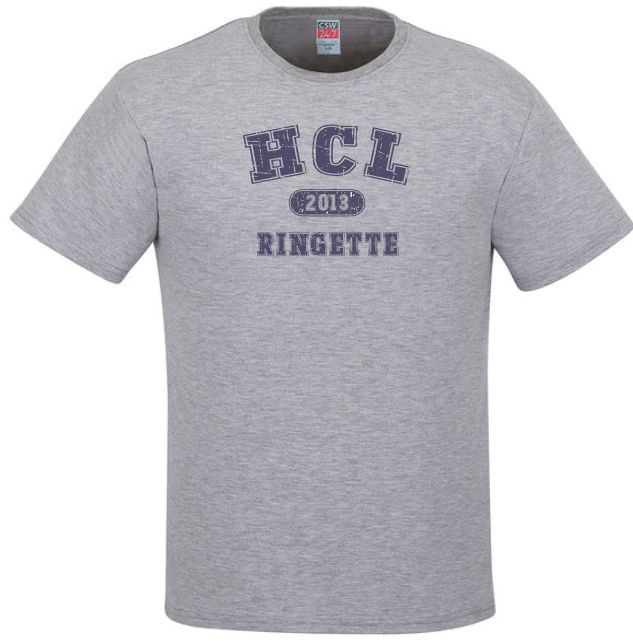 HCL - Athletic Heather Grey Parkour HCL Ringette 2013 T-Shirt (Full Chest)