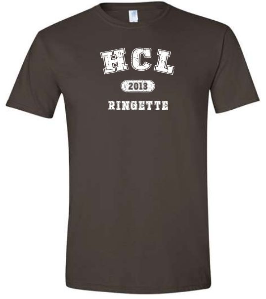 HCL - Dark Chocolate Softstyle HCL Ringette 2013 T-Shirt (Full Chest)