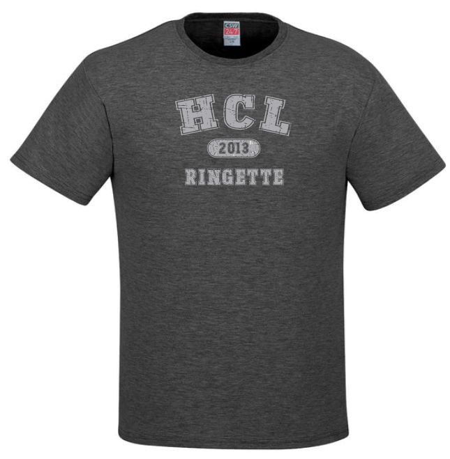 HCL - Charcoal Heather Parkour HCL Ringette 2013 T-Shirt (Full Chest)