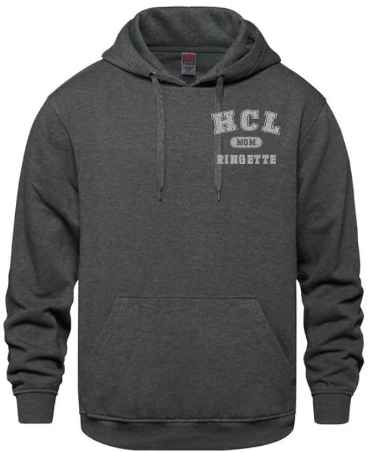 HCL - Charcoal Heather HCL Ringette Mom Vault Hoodie (Left Chest)
