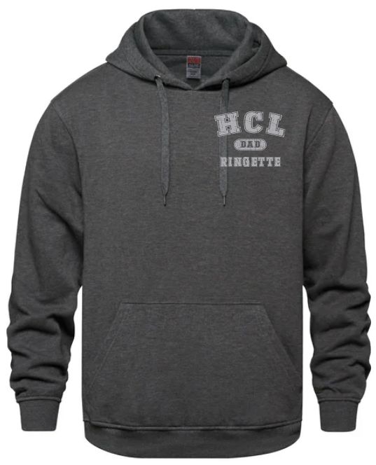 HCL - Charcoal Heather HCL Ringette Dad Vault Hoodie (Left Chest)