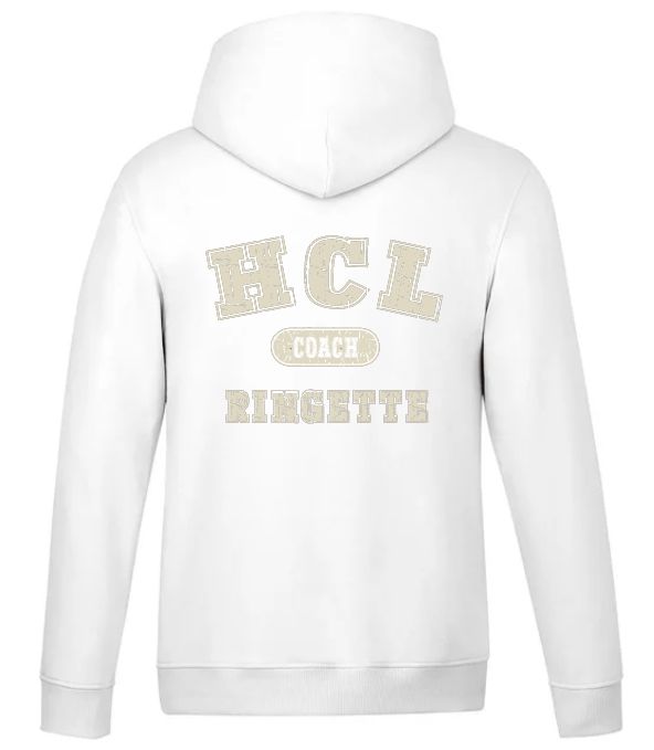 HCL - White HCL Ringette Coach Hoodie (Left Chest)