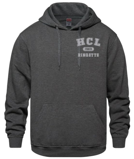 HCL - Charcoal Heather HCL Ringette Coach Hoodie (Left Chest)