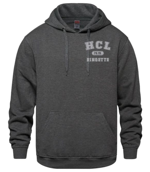 HCL - Charcoal Heather HCL Ringette Papa Hoodie (Left Chest)