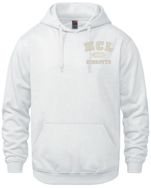 HCL - White HCL Ringette Treasurer Hoodie (Left Chest)
