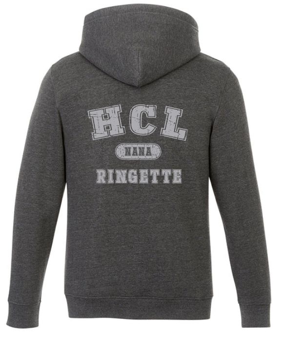 HCL - Charcoal Heather HCL Ringette Nana Hoodie (Left Chest)
