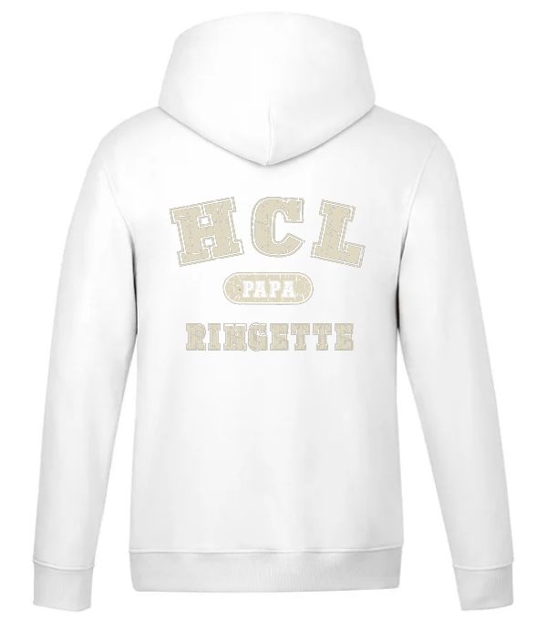 HCL - White HCL Ringette Papa Hoodie (Left Chest)