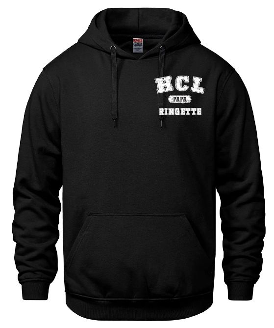 HCL - Black HCL Ringette Papa Hoodie (Left Chest)