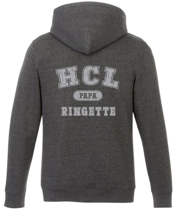 HCL - Charcoal Heather HCL Ringette Papa Hoodie (Left Chest)
