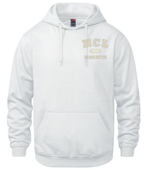HCL - White HCL Ringette Team Manager Hoodie (Left Chest)