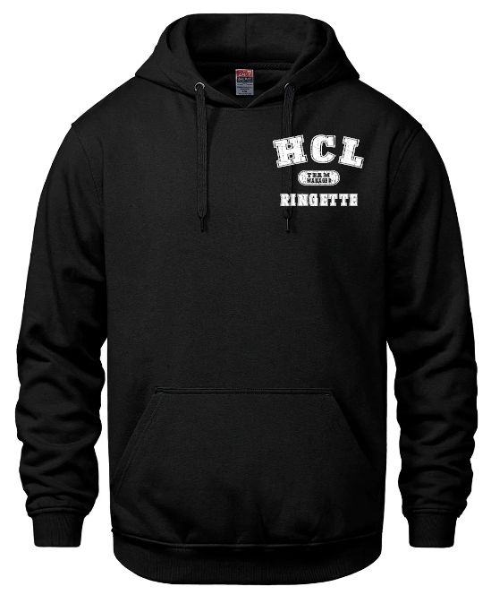 HCL - Black HCL Ringette Team Manager Hoodie (Left Chest)