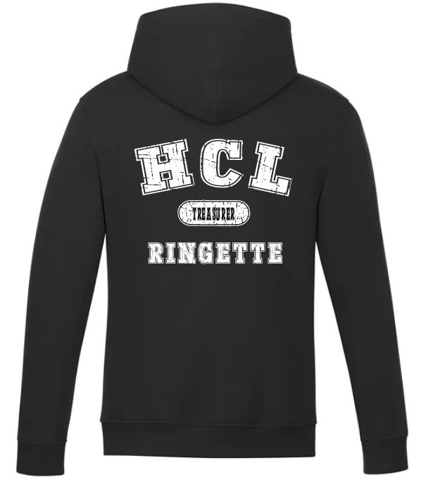 HCL - Black HCL Ringette Treasurer Hoodie (Left Chest)