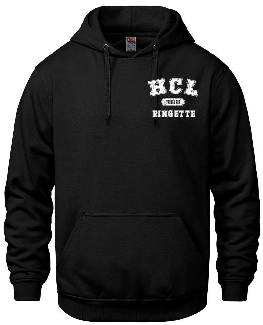 HCL - Black HCL Ringette Treasurer Hoodie (Left Chest)